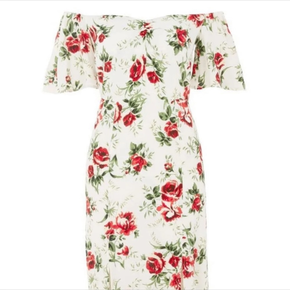 TOPSHOP floral dress size 2